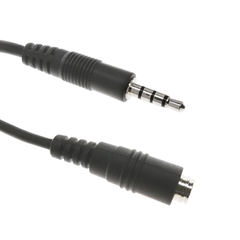 Bematik - Cable De Audio Auricular Y Micrófono Minijack 4 Pin 3.5mm Para Macho A Hembra De 1m Tw08100
