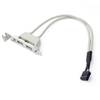 Bematik - Adaptador Usb De Placa Madre 2x5 Pin A 2xah Bracket De Perfil Bajo Us03400