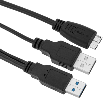 Bematik - Cable Superspeed Usb 3.0 Doble Alimentación (2am/microusb-m) 60cm Ut04100