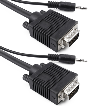 Bematik - Super Cable Vga Con Jack De Audio De 3,5 Mm Macho Macho De 0,5 M Vz00000