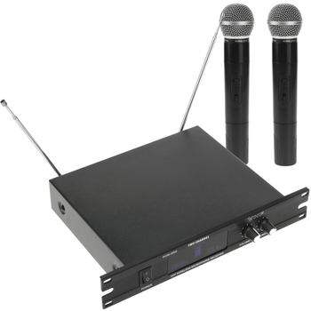 Bematik - Micrófonos Inalámbricos De Mano 2 Unidades Compatible Rack 10" Vhf 200 - 280 Mhz Xw05400