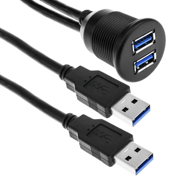Bematik - Cable Alargador Usb 3.0 Para Empotrar De 1 M Tipo A Macho A Hembra Ub01700