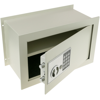 Primematik - Caja Fuerte De Seguridad Empotrada Con Código Electrónico Digital 36x19x23cm Beige By08300