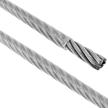 Bematik - Cable De Acero Inoxidable 7x19 De 6,0 Mm. Bobina De 100 M. Recubierto De Plástico Transparente Ny03000