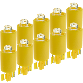 Bematik - Luz Led Piloto De 9mm 12vdc De Color Amarillo 10-pack Bu19100