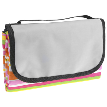 Primematik - Manta De Picnic 150 X 130 Cm Estampado Rayas Finas Multicolor Co12200