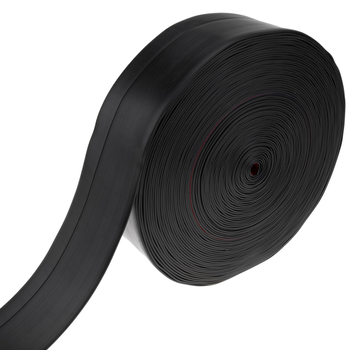 Primematik - Rodapié Flexible Autoadhesivo 50 X 20 Mm. Longitud 25 M Negro Bs11400