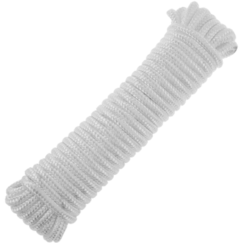 Primematik - Cuerda Trenzada De Nailon 20 M X 6 Mm Blanca Cz17400