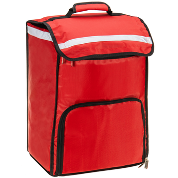 Primematik - Mochila Isotérmica 34 X 47 X 25 Cm Roja Para Comidas Al Aire Libre Y Entrega De Pedidos Delivery De Comida En Moto O Bicicleta Cb05400