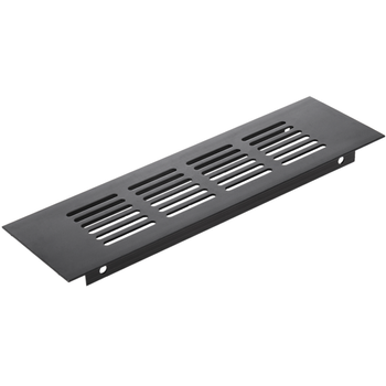 Primematik - Rejilla De Ventilación Para Zócalo Aluminio 200x60mm En Color Negro Kh13000