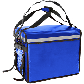 Primematik - Bolsa Isotérmica 50 X 39 X 39 Cm Azul Para Comidas Al Aire Libre Y Entrega De Pedidos Delivery De Comida En Moto O Bicicleta Cb08501