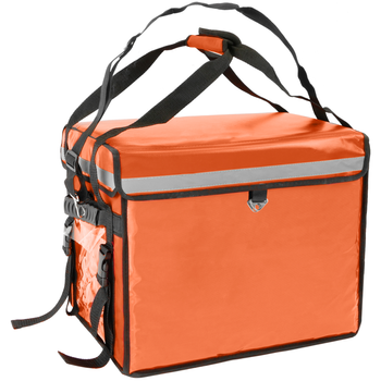 Primematik - Mochila Isotérmica 45 X 35 X 33 Cm Naranja Para Comidas Al Aire Libre Y Entrega De Pedidos De Comida En Moto O Bicicleta Cb09001