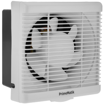 Primematik - Ventilador De Escape, Extractor De Aire 190x190 Mm Con Sistema Antirretorno Para Baño Lavabo Cocina Trastero Garaje Kh36100