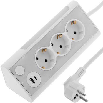 Ladrón de corriente y USB PowerCube Allocacoc – 4 enchufes – Blanco –  Shopavia