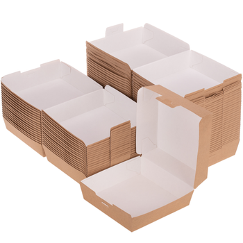 Primematik - Cajas Para Hamburguesa De Cartón Biodegradable Nano-micro (xl), 50 Unidades Ik00700