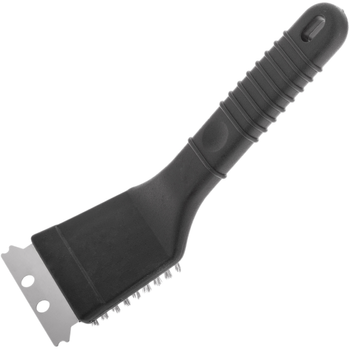 Primematik - Cepillo Raspador Con Espátula De Metal Para La Limpieza De Barbacoa De 21.5 Cm Kh50700