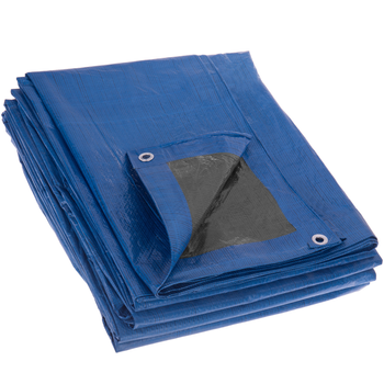 Primematik - Toldo Lona De Protección Impermeable De Polietileno Doble Cara Verde Y Azul 3x4m Ja31700