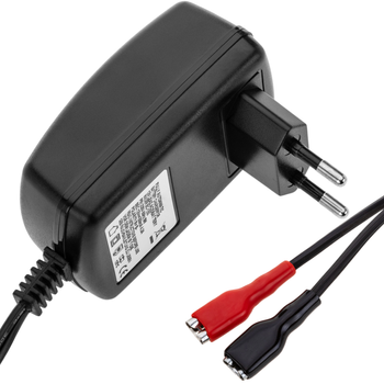 Bematik - Cargador Inteligente A 220-240 Vac Para Baterías De Plomo Ácido De 12v Con Corriente Constante Con Conectores Faston Y Led Indicador De Carga Vf04900