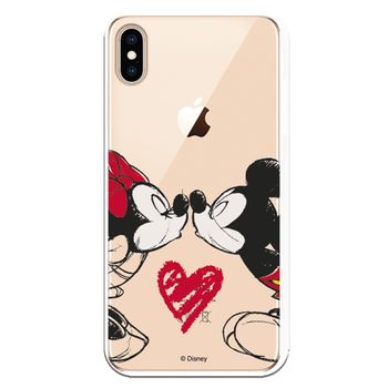 Funda Para Iphone Xs Max Oficial De Disney Mickey Y Minnie Beso - Clásicos Disney