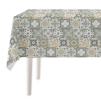 Vipalia Mantel Resinado Antimanchas Mosaic 140 X 200 Cm Gris