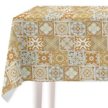 Vipalia Mantel Resinado Antimanchas Mosaic 140 X 250 Cm Amarillo