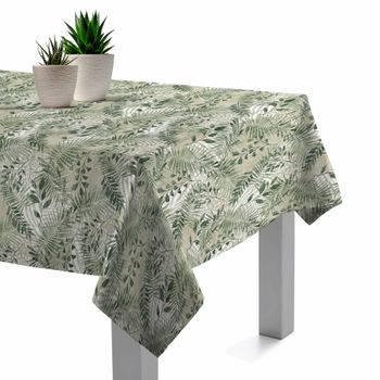 Mantel Resinado Antimanchas Paduana Foliage Verde 140x140