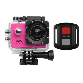 Action Cam Pro Wireless 4k Klack® Con Mando Camara Deportiva Bici, Aquatica Rosa