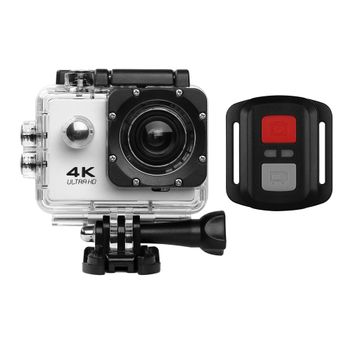 Action Cam Pro Wireless 4k Klack® Con Mando Camara Deportiva Bici, Aquatica Plata