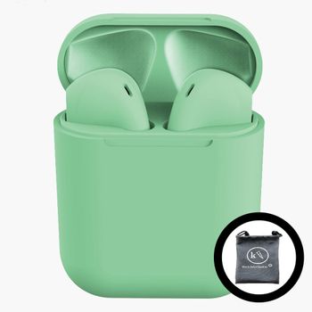 Auriculares Inpods 12 Bluetooth Verde Klack® Compatible Iphone Samsung Huawei, Universal