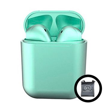 Auriculares Inpods 12 Bluetooth Metalizado Verde Klack® Compatible Iphone Samsung Huawei, Universal