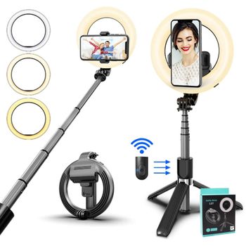 Estabilizador Gimbal Smartphone Trípode / Palo Selfie Orientable 360º -  Negro con Ofertas en Carrefour