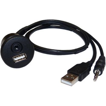 Prolongador Conexion Usb + Jack 3.5mm . Montaje Interior Longitu.