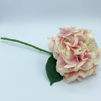 Ramo De Hortensia Con Tacto Natural 42 Cm Con Flores De Ø20 Cm En Color Rosa