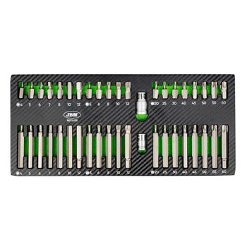 Set De 42 Piezas Para Tornillos Hex, 12 Cantos Y Torx