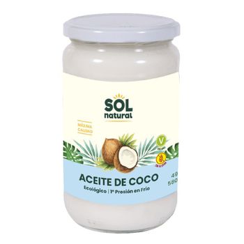 Aceite De Coco Virgen Extra Bio 580ml Sol Natural