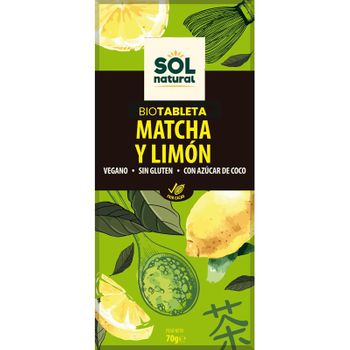 Tableta Chocolate Matcha-limon Bio 70g Sol Natural