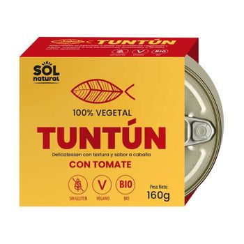 Tuntun Caballa Vegana Con Tomate Bio 160g Sol Natural