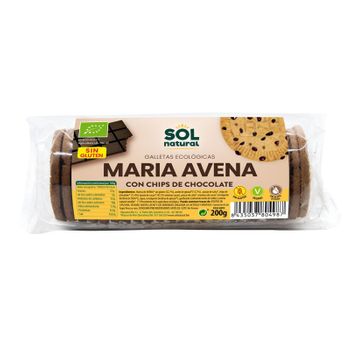 Galletas Maria De Avena Con Chips Chocolate Sin Gluten Bio 200g Sol Natural