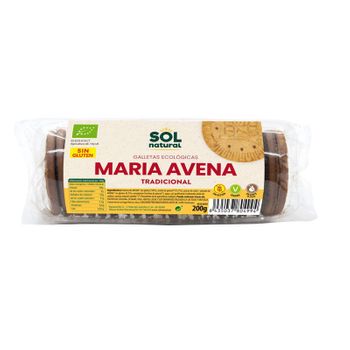 Galletas Maria De Avena Sin Gluten Bio 200g Sol Natural