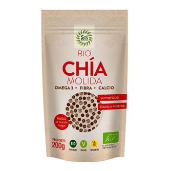 Semillas De Chia Molidas Bio 200g Sol Natural