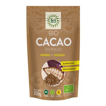 Cacao En Polvo Crudo Raw Bio 250g Sol Natural