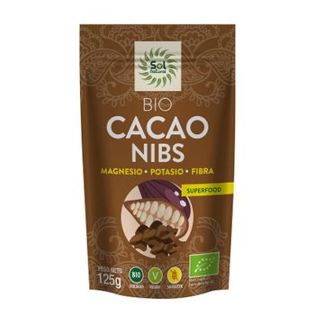 Cacao Nibs Crudo Raw Bio 125g Sol Natural