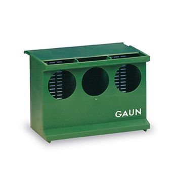 Gaun Comedero Tolva Para Palomos, 3 Huecos, Verde, Capacidad 1 Kg