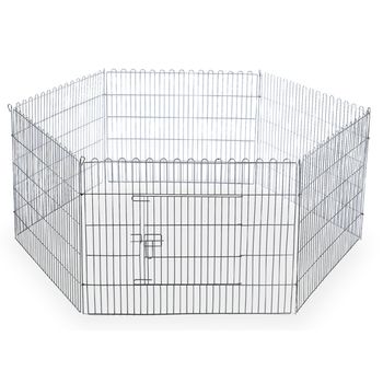 Parque Para Perros - 125 X 85 X 70 Cm - Jaula Para Mascotas - 4 Vallas -  Con 2 Pestillos - Cerca - Corral - Paneles - Color Plata [pro.tec]® con  Ofertas en Carrefour