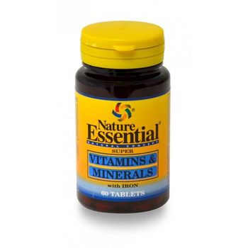 Vitaminas Y Minerales 600 Mg Nature Essential 60 Tabletas