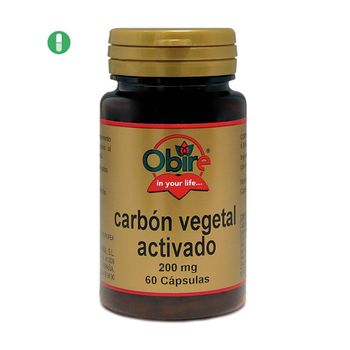 Carbón  Vegetal Activado 200 Mg Obire,  60 Cápsulas