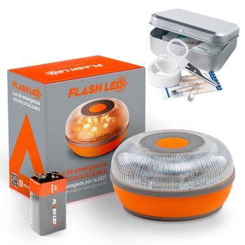 Flashled Sos Emergencia V16, Homologada Dgt, Sim Y Datos Incluidos, Garantía Hasta 2038