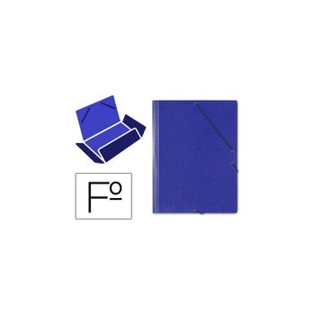 Carpeta Gomas Solapas Carton Saro Tamaã?o Folio Azul 10 Unidades