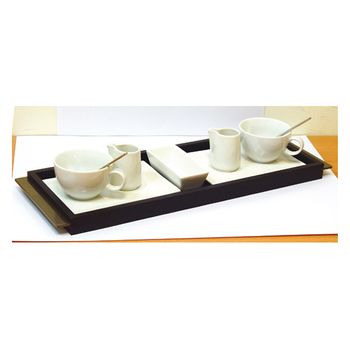 Taza Cafe Porcelana Set Duo Marca