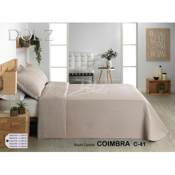 Colcha Bouti Cosida Acolchado Fino Dolz Coimbra Cama 150 Cm Lino